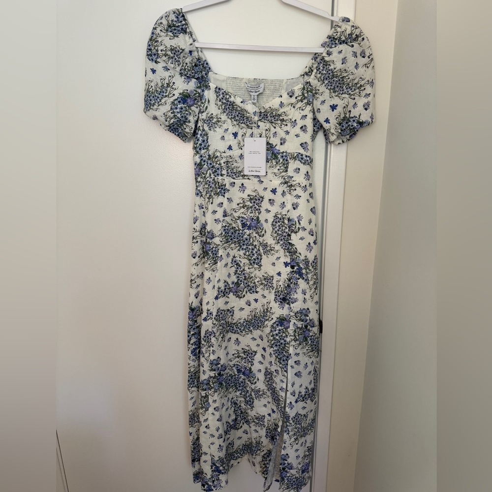 & Other Stories floral linen dress US2 NWT